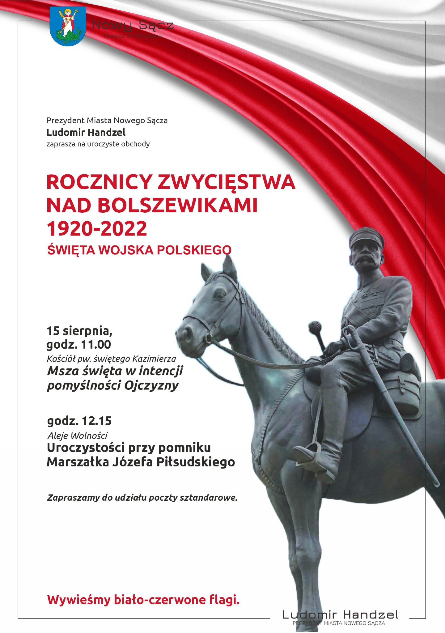 🇵🇱🇵🇱Zapraszam na uroczyste obchody 102. rocznicy Zwycięstwa Nad Bolszewikami 1920 – 2022 i Święta Wojska Polskiego. 🇵🇱🇵🇱