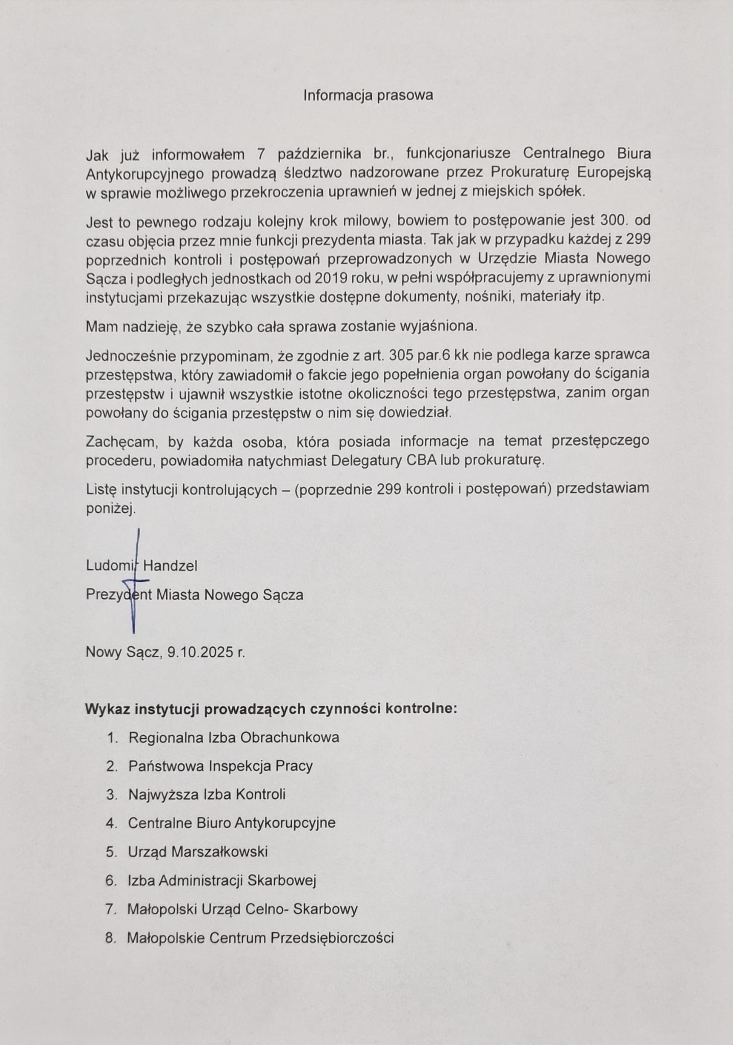 Oświadczenie