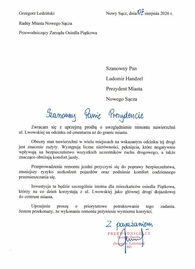 Radny Grzegorz Ledziński – wyjątkowy społecznik